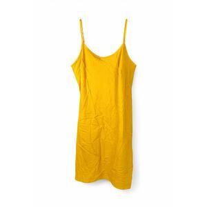 Nanette Lepore Yellow Slip Dress Spaghetti Strap V-Neck Knee Length 12